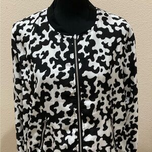 Bongo Light Jacket, Black and White Print